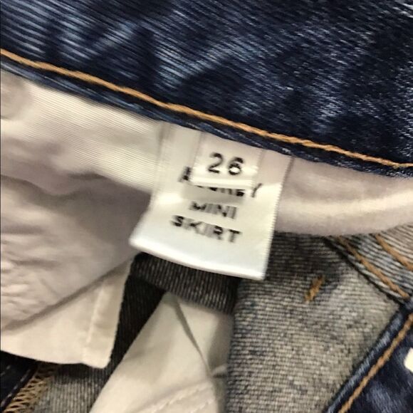 Tularosa Denim Mini Skirt Aubrey Raw Hem Jean Mini Skirt New Size 26 - Picture 8 of 9
